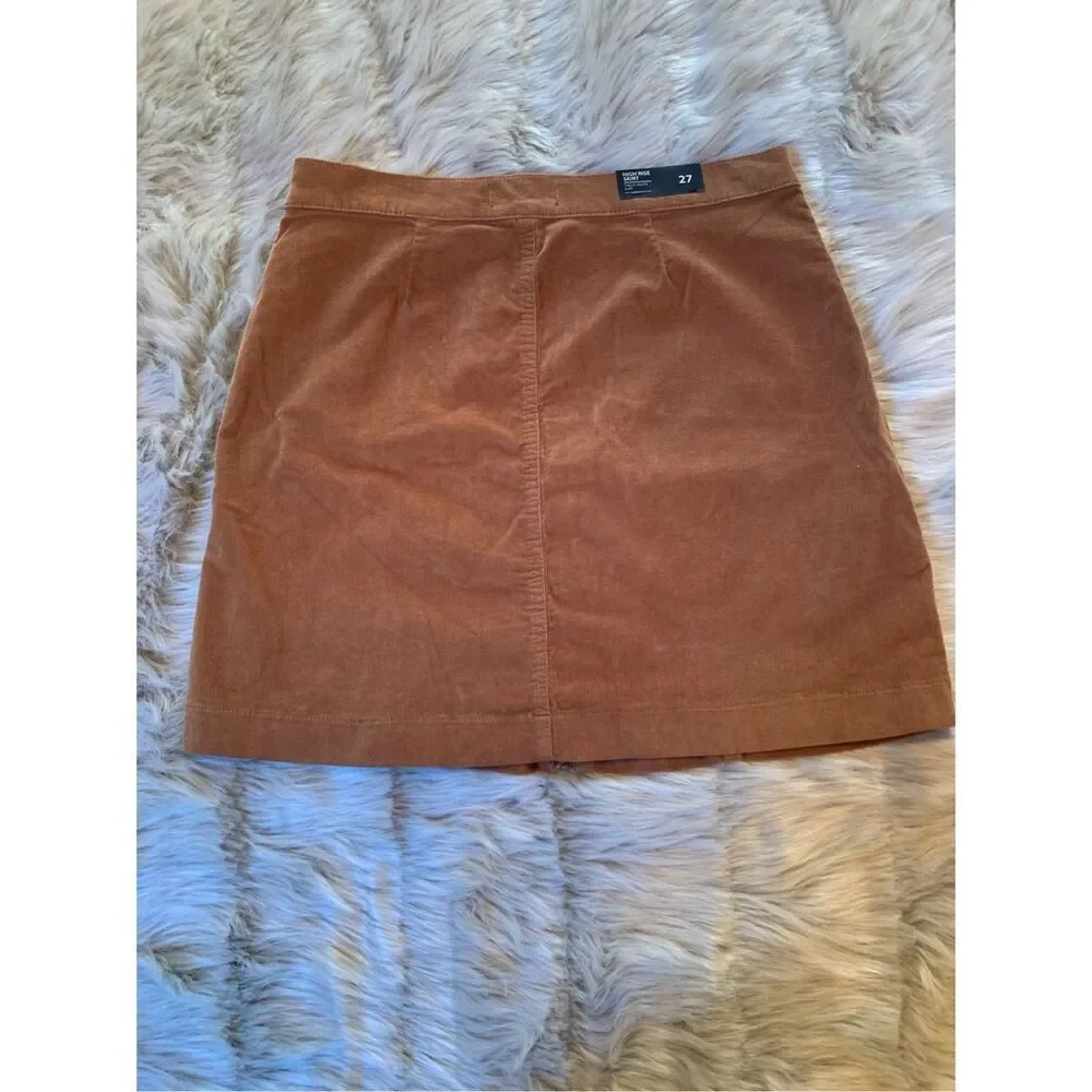 NWT Buffalo David Bitton Corduroy A- Line Skirt size 27